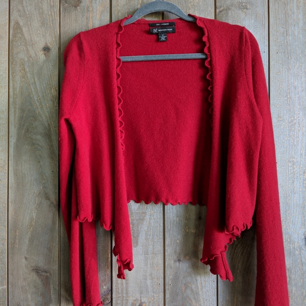 Red Cashmere Cardigan